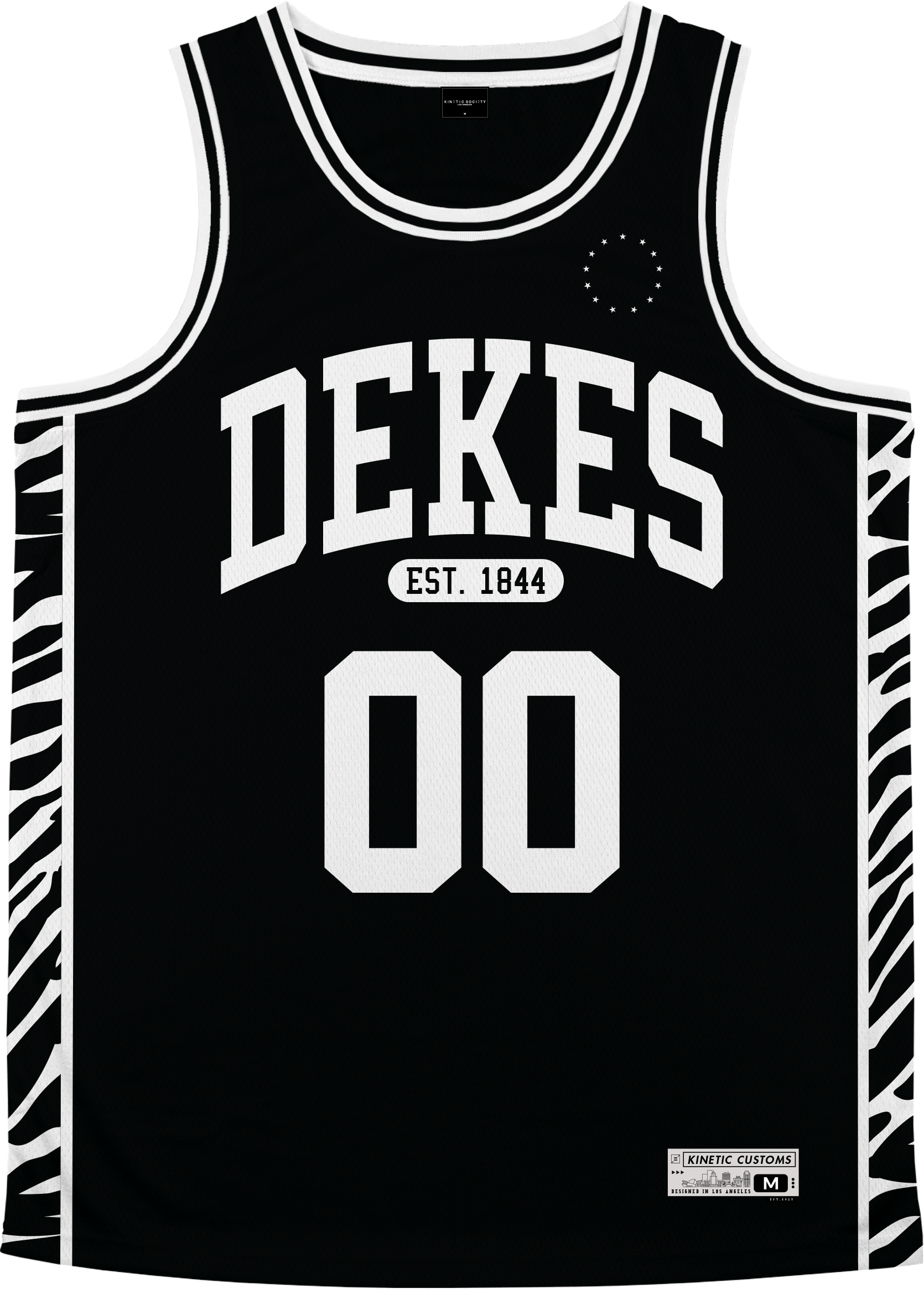 Delta Kappa Epsilon - Zebra Flex Basketball Jersey - Kinetic Society