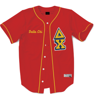 DELTA CHI - The Block Baseball Jersey Premium Baseball Kinetic Society LLC 