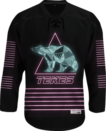 Tau Kappa Epsilon - Neon Polar Bear Hockey Jersey - Kinetic Society