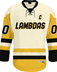 Lambda Phi Epsilon - Golden Cream Hockey Jersey - Kinetic Society