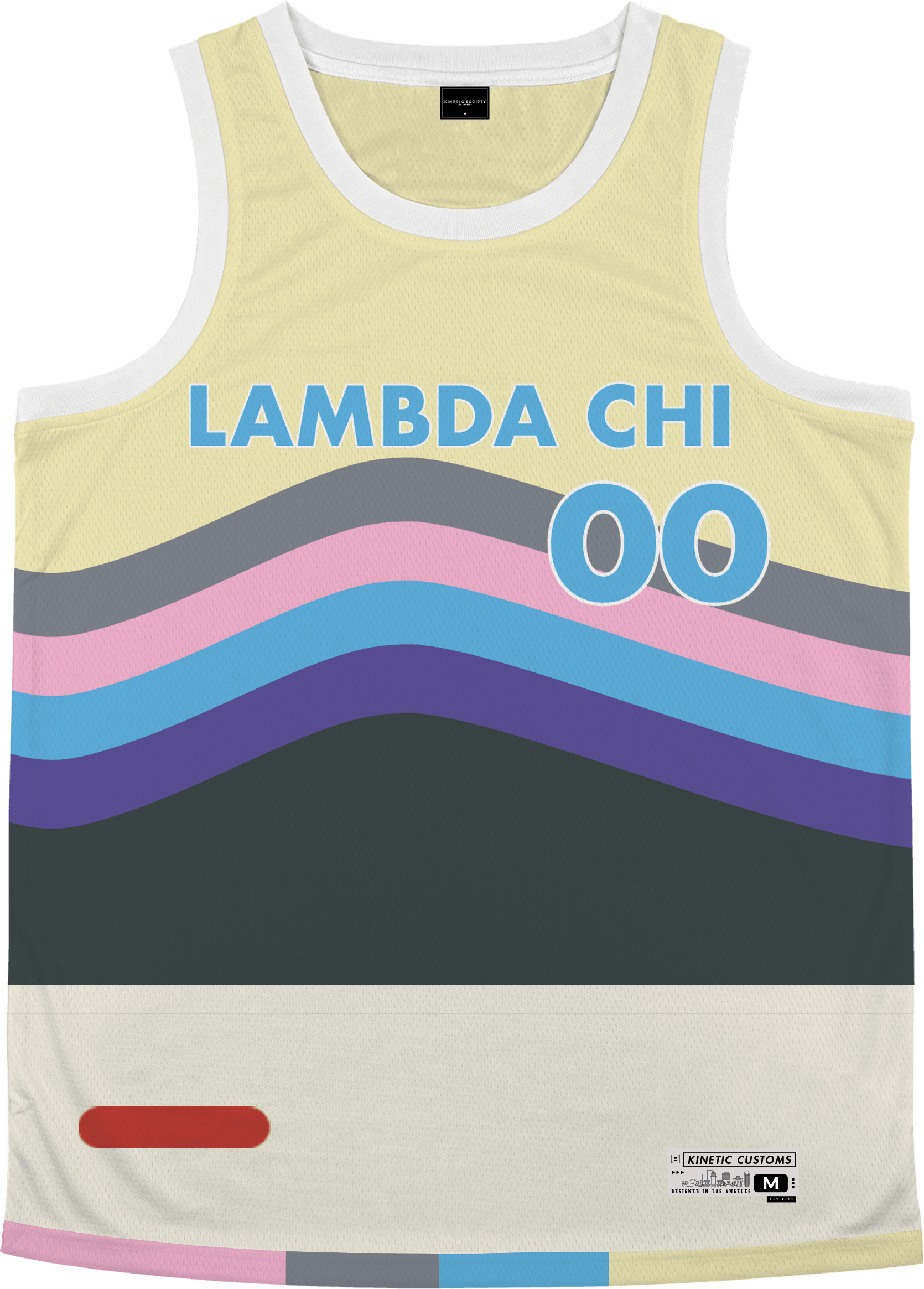 Lambda Chi Alpha - Swirl Basketball Jersey - Kinetic Society