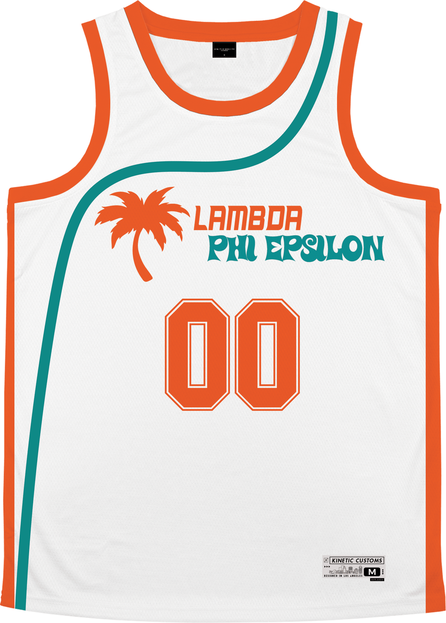 Lambda Phi Epsilon - Tropical Basketball Jersey Premium Basketball Kinetic Society LLC 