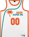 Sigma Alpha Mu - Tropical Basketball Jersey Premium Basketball Kinetic Society LLC 