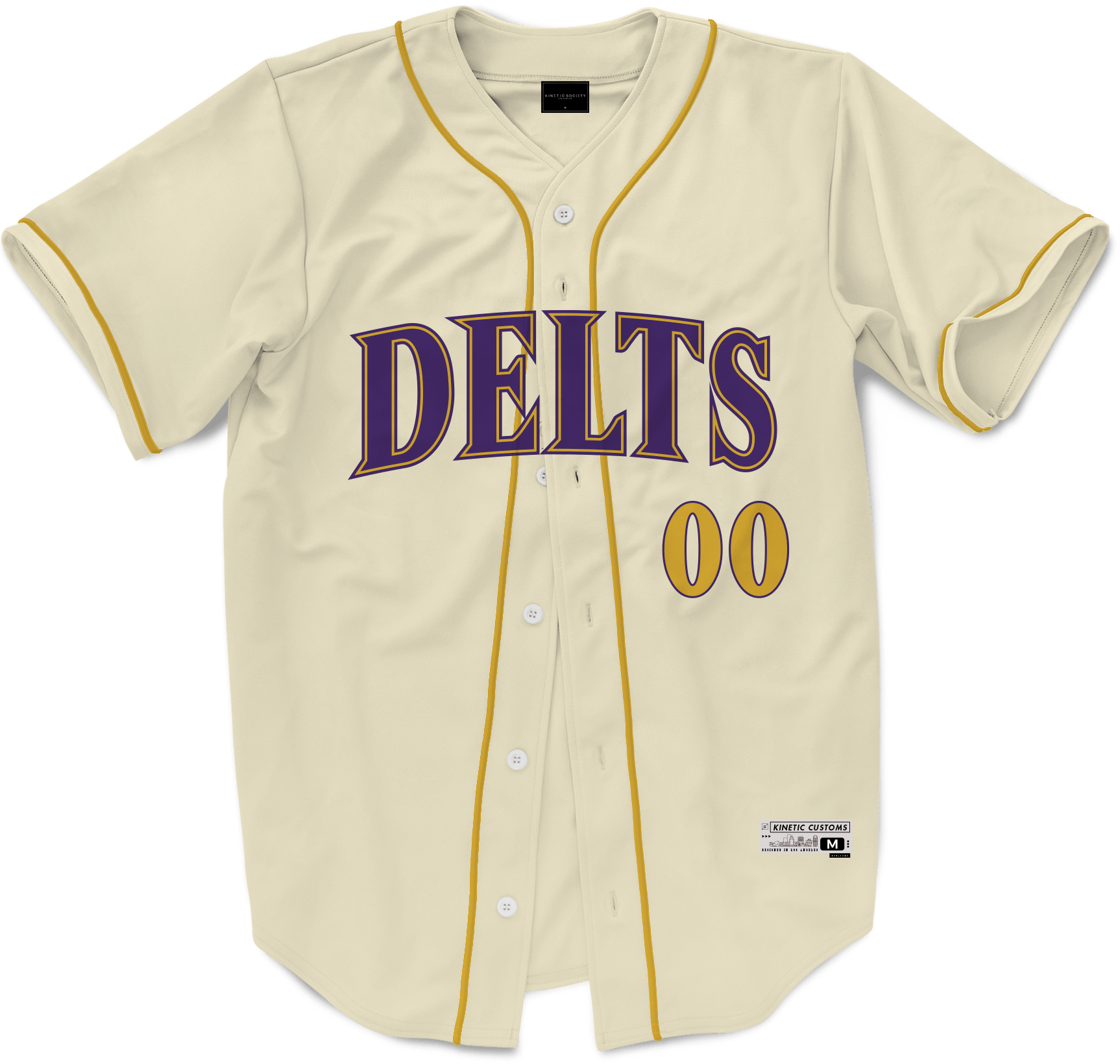 Delta Tau Delta - Cream Baseball Jersey Premium Baseball Kinetic Society LLC 