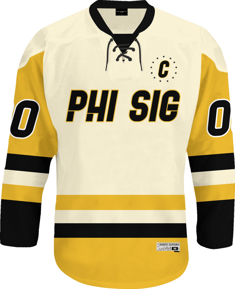 Phi Sigma Kappa - Golden Cream Hockey Jersey - Kinetic Society