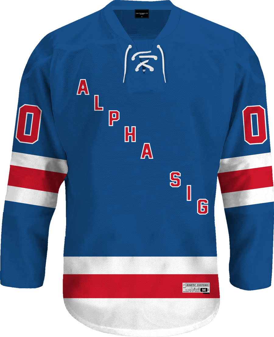 Alpha Sigma Phi - Blue Legend Hockey Jersey - Kinetic Society