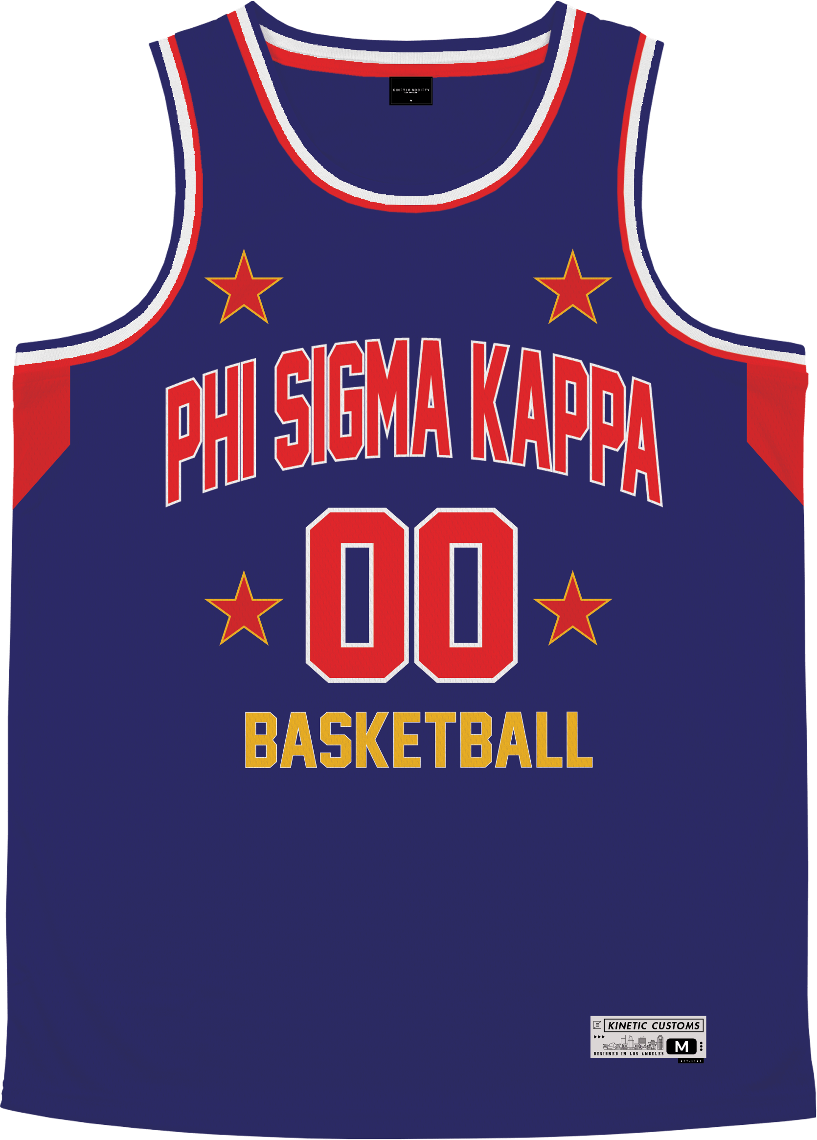 Phi Sigma Kappa - Retro Ballers Basketball Jersey - Kinetic Society