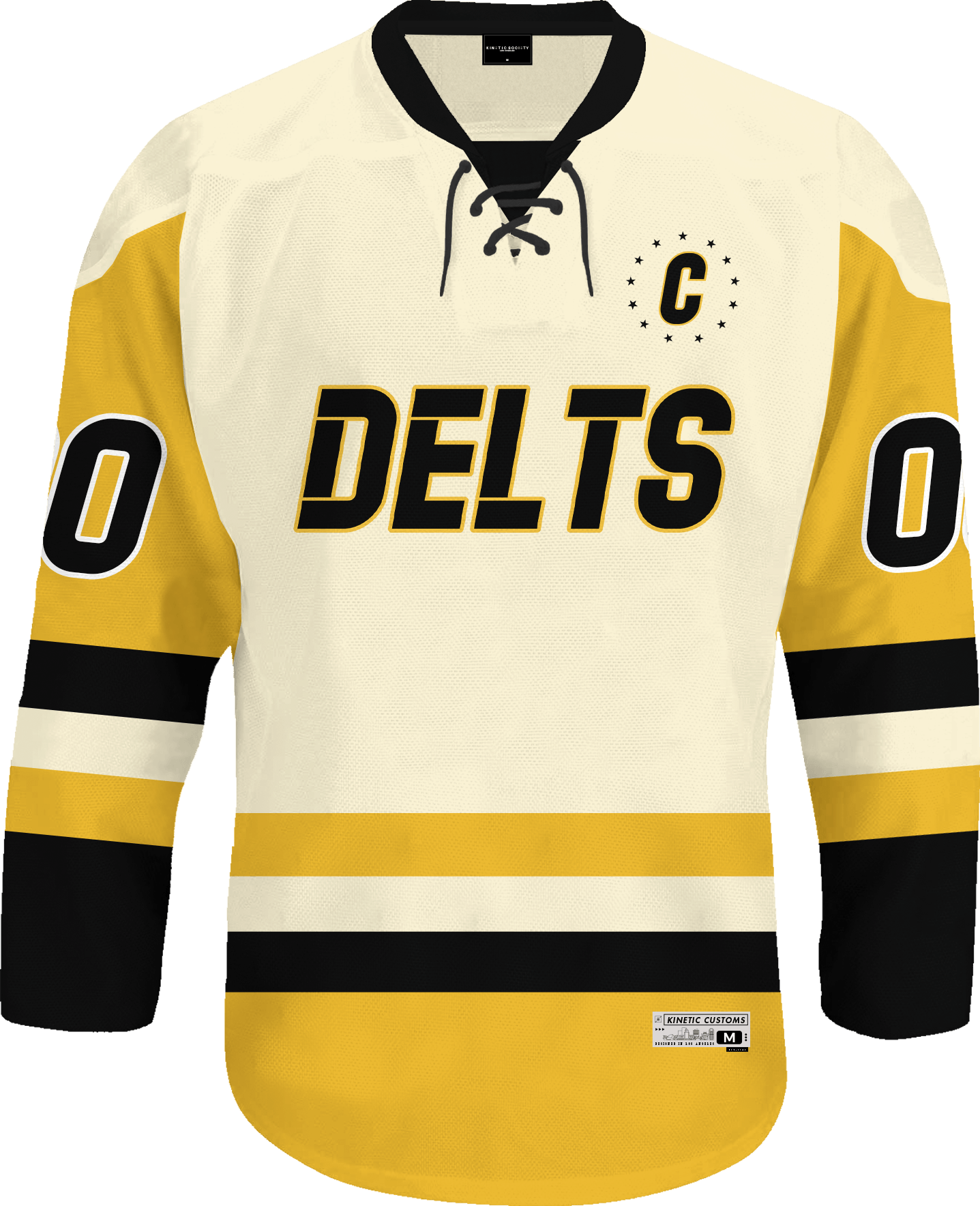 Delta Tau Delta - Golden Cream Hockey Jersey - Kinetic Society
