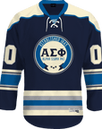 Alpha Sigma Phi - Blue Cream Hockey Jersey - Kinetic Society