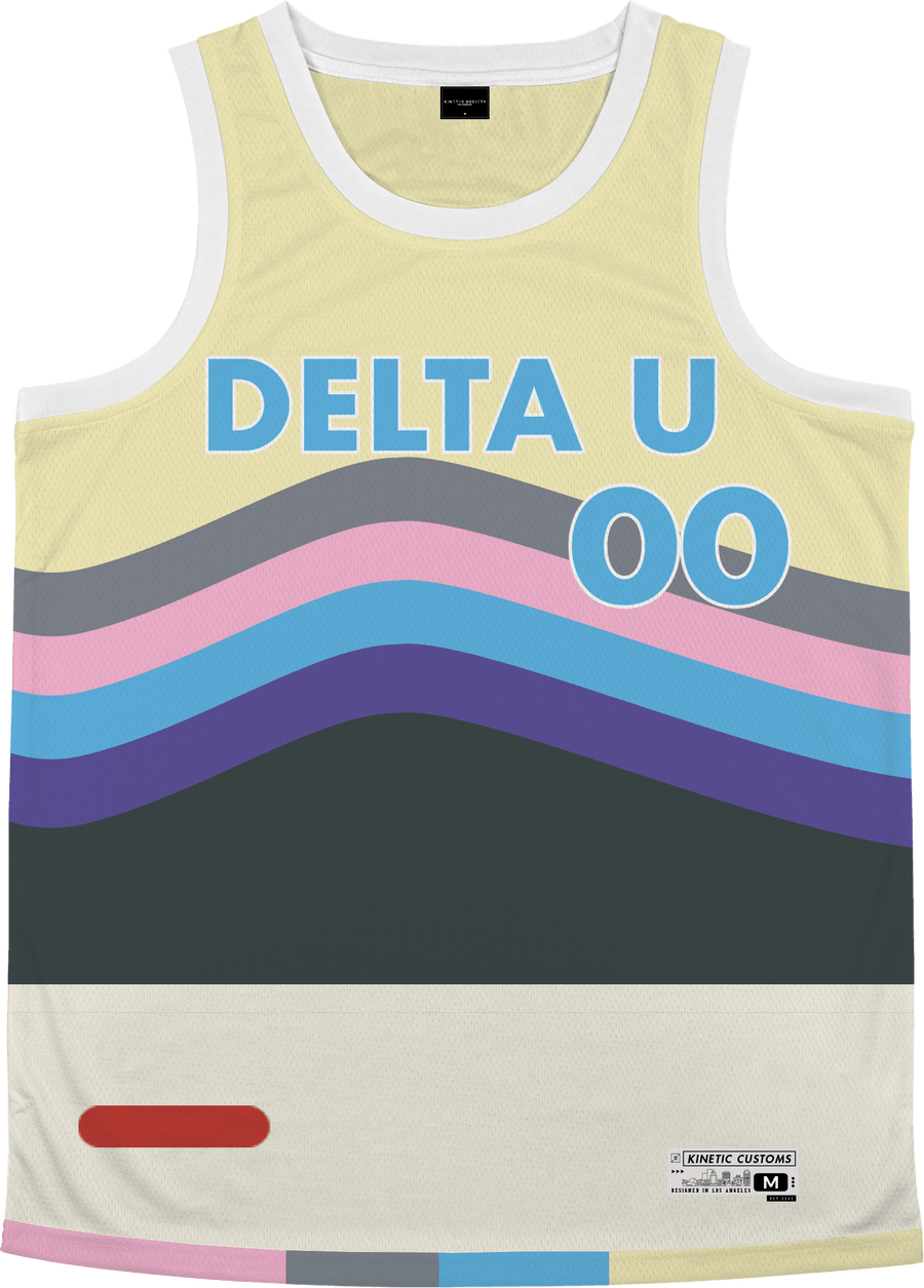 Delta Upsilon - Swirl Basketball Jersey - Kinetic Society