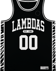 Lambda Phi Epsilon - Zebra Flex Basketball Jersey Premium Basketball Kinetic Society LLC 