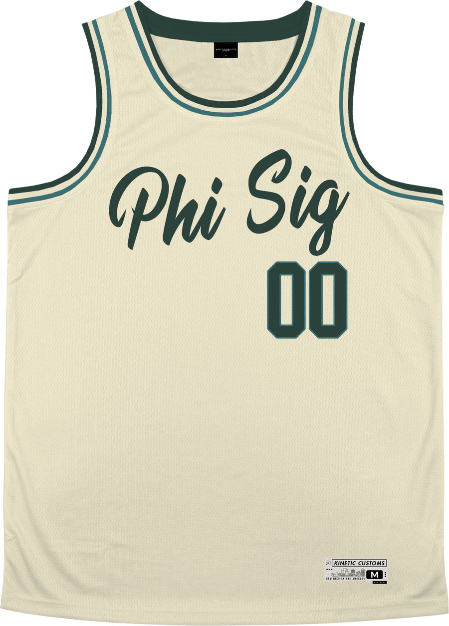 Phi Sigma Kappa - Buttercream Basketball Jersey - Kinetic Society