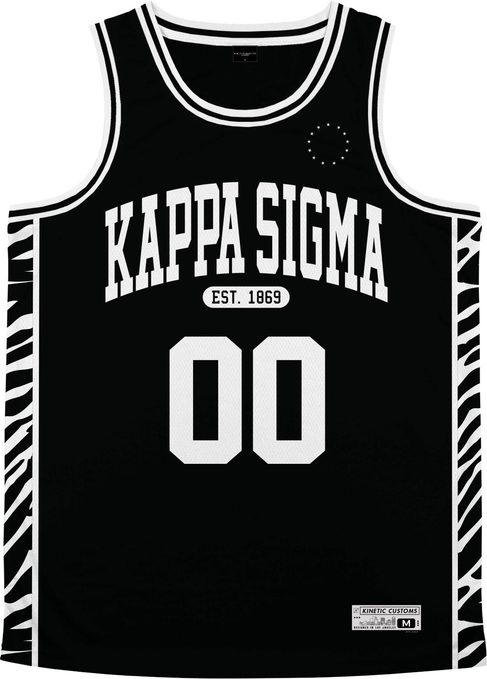 Kappa Sigma - Zebra Flex Basketball Jersey Premium Basketball Kinetic Society LLC 