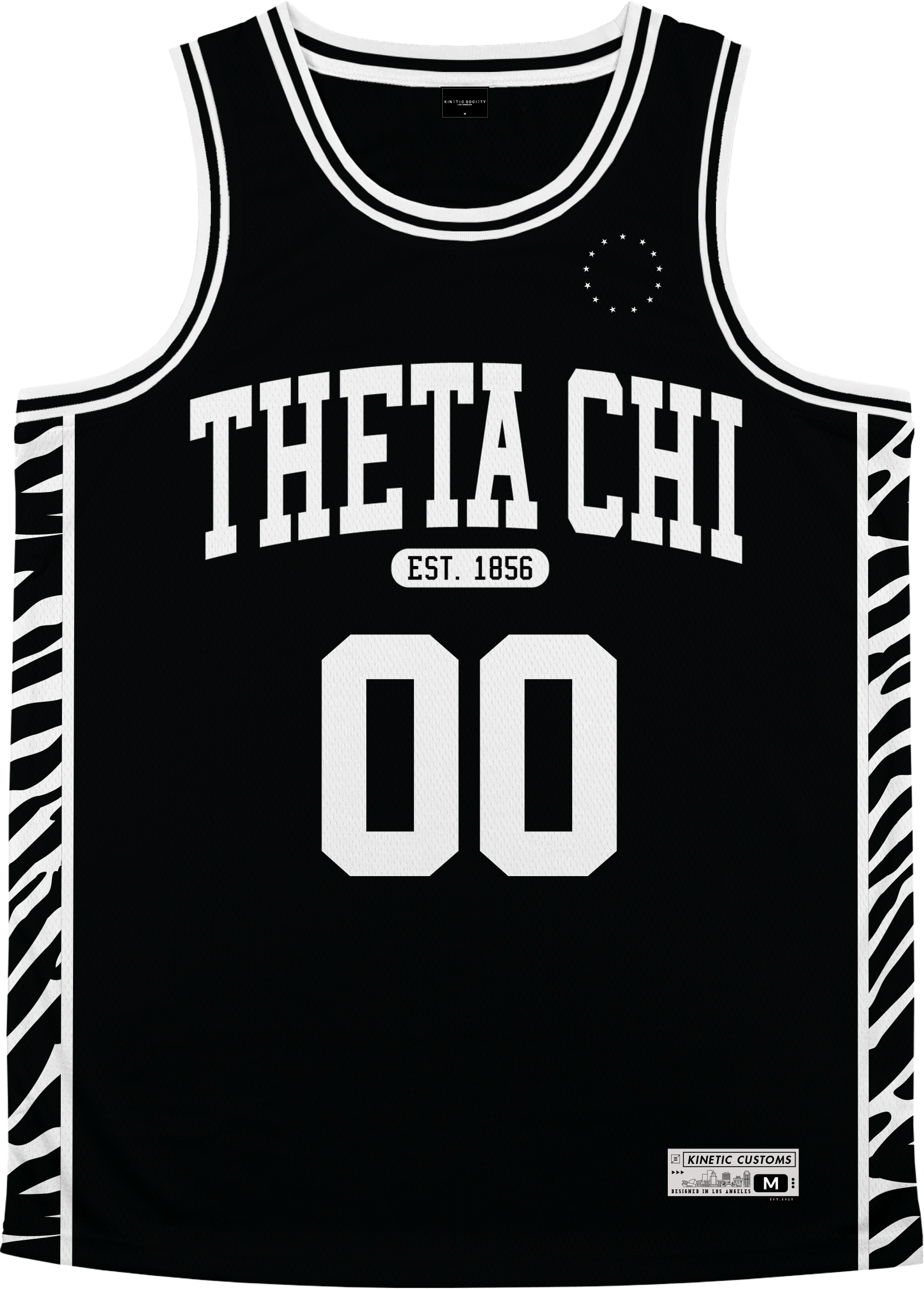 Theta Chi - Zebra Flex Basketball Jersey - Kinetic Society