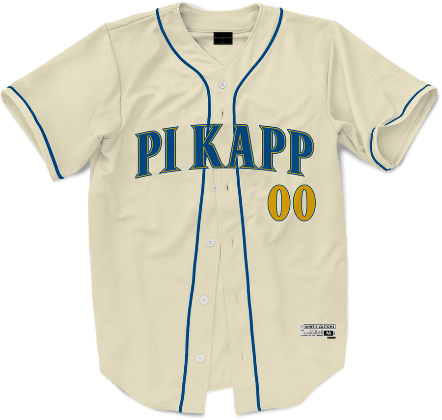 Pi Kappa Phi - Cream Baseball Jersey Premium Baseball Kinetic Society LLC 