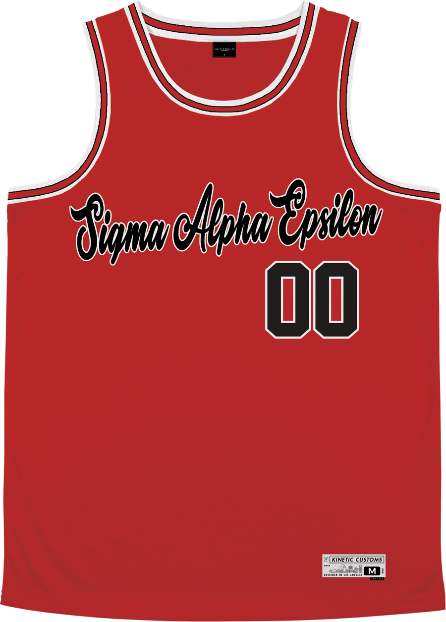 Sigma Alpha Epsilon - Big Red Basketball Jersey - Kinetic Society