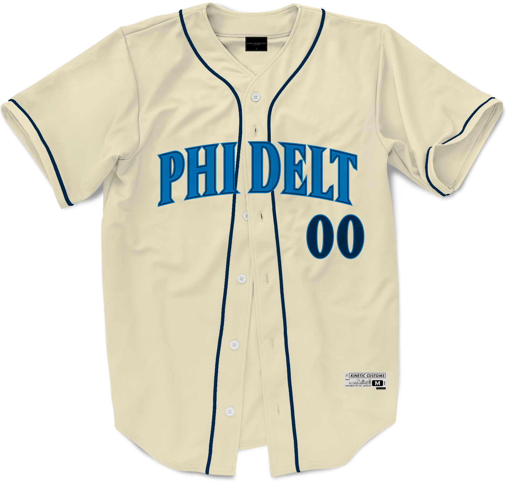 Phi Delta Theta - Cream Baseball Jersey Premium Baseball Kinetic Society LLC 
