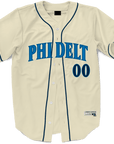 Phi Delta Theta - Cream Baseball Jersey Premium Baseball Kinetic Society LLC 