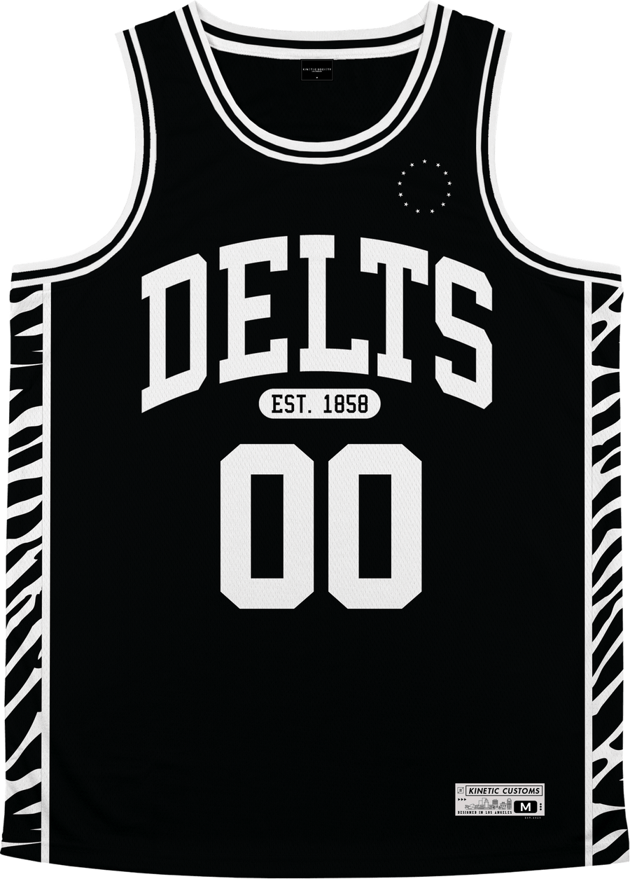 Delta Tau Delta - Zebra Flex Basketball Jersey Premium Basketball Kinetic Society LLC 