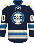 Sigma Phi Epsilon - Blue Cream Hockey Jersey - Kinetic Society