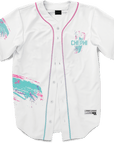 Chi Phi - White Miami Beach Splash Baseball Jersey - Kinetic Society