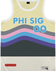 Phi Sigma Kappa - Swirl Basketball Jersey - Kinetic Society