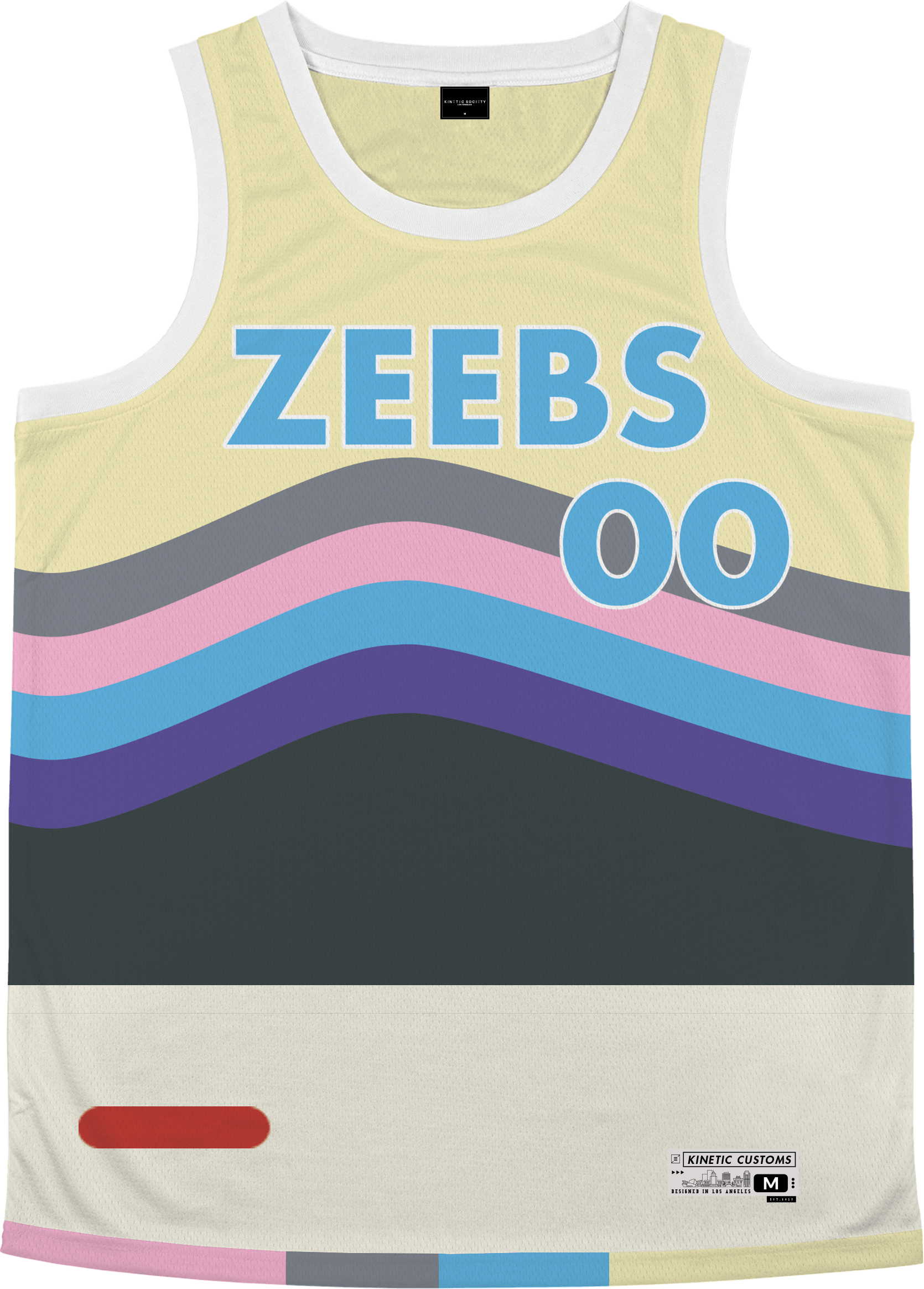 Zeta Beta Tau - Swirl Basketball Jersey - Kinetic Society