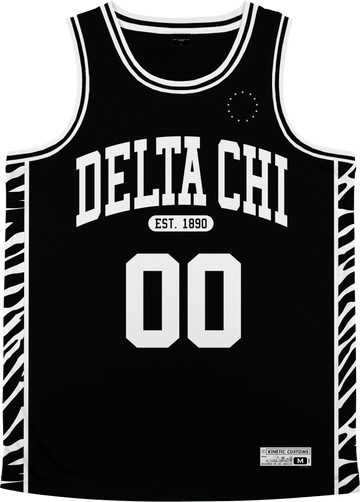 Delta Chi - Zebra Flex Basketball Jersey Premium Basketball Kinetic Society LLC 