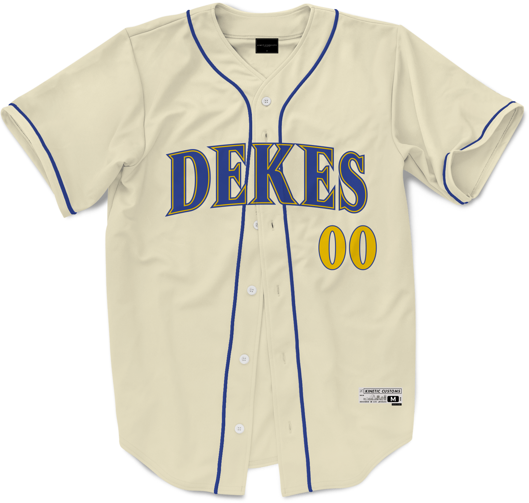 Delta Kappa Epsilon - Cream Baseball Jersey Premium Baseball Kinetic Society LLC 