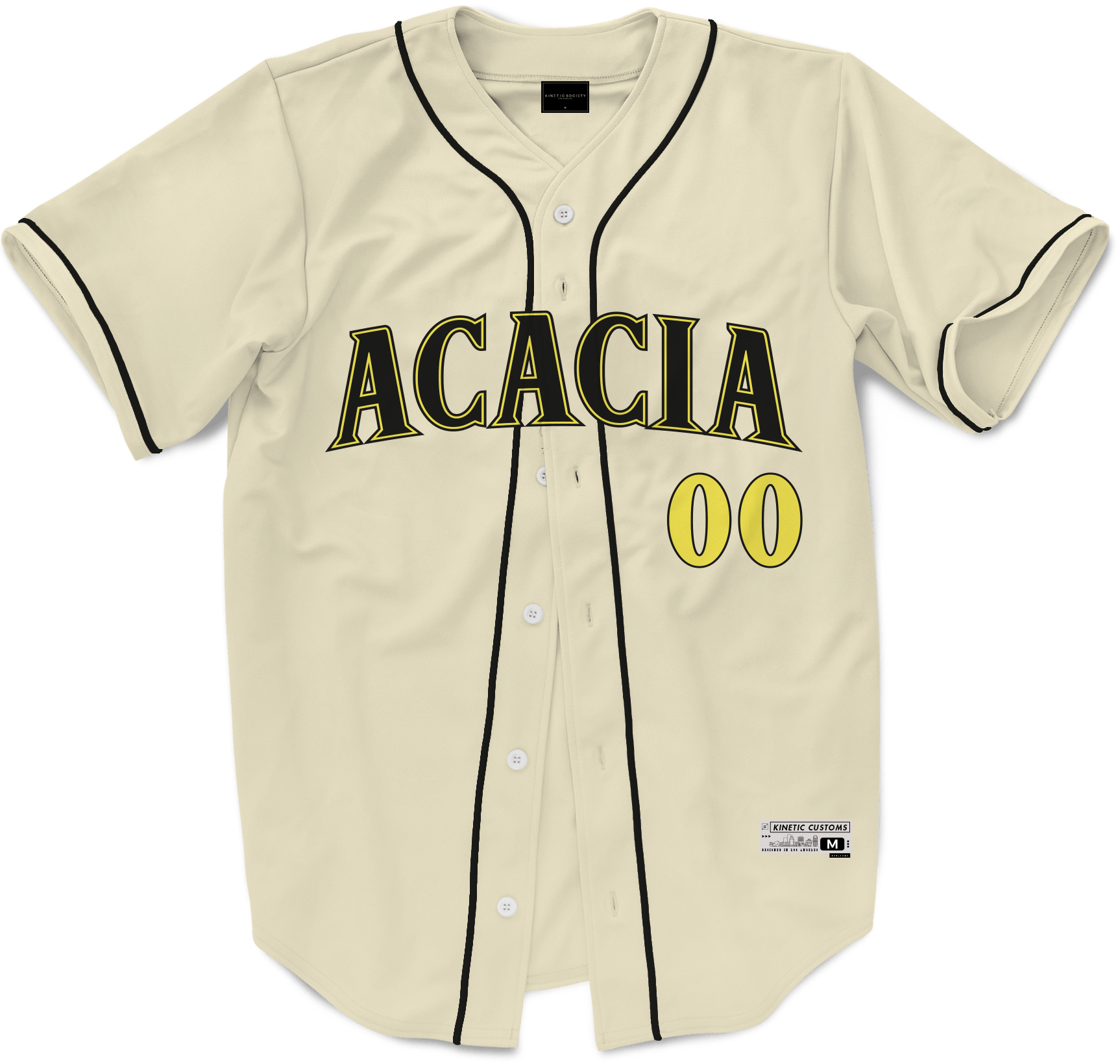Acacia - Cream Baseball Jersey Premium Baseball Kinetic Society LLC 