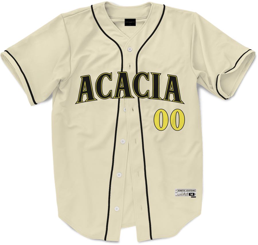 Acacia - Cream Baseball Jersey Premium Baseball Kinetic Society LLC 