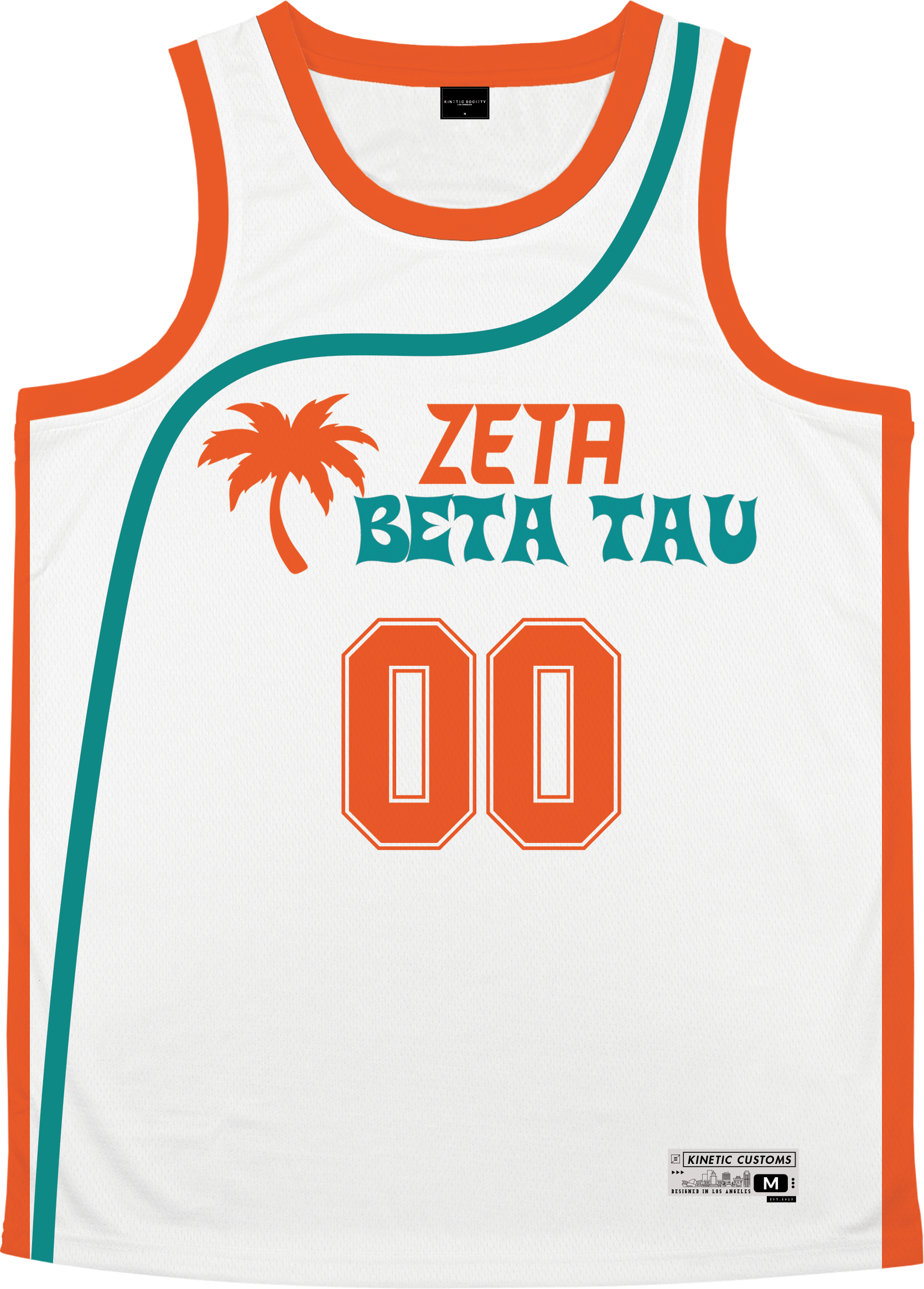 Zeta Beta Tau - Tropical Basketball Jersey Premium Basketball Kinetic Society LLC 
