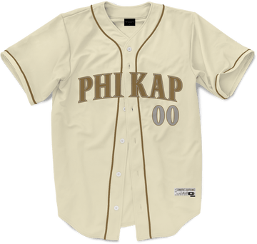 Phi Kappa Sigma - Cream Baseball Jersey Premium Baseball Kinetic Society LLC 