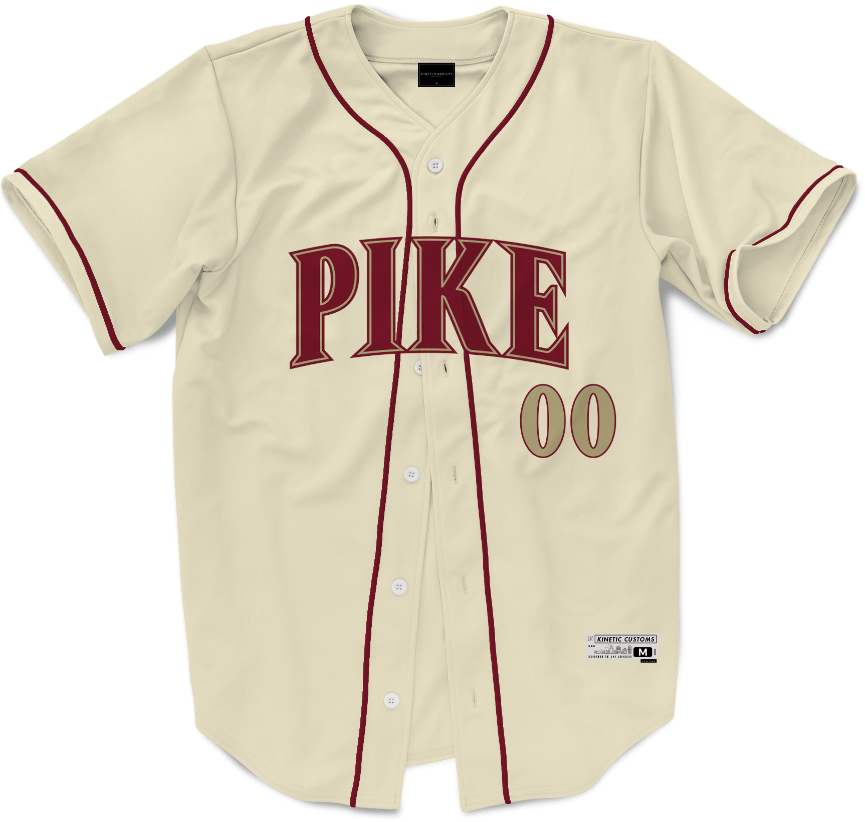 Pi Kappa Alpha - Cream Baseball Jersey Premium Baseball Kinetic Society LLC 