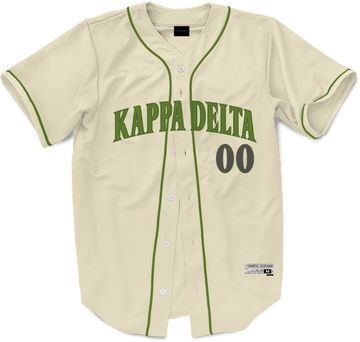 Kappa Delta - Cream Baseball Jersey Premium Baseball Kinetic Society LLC 