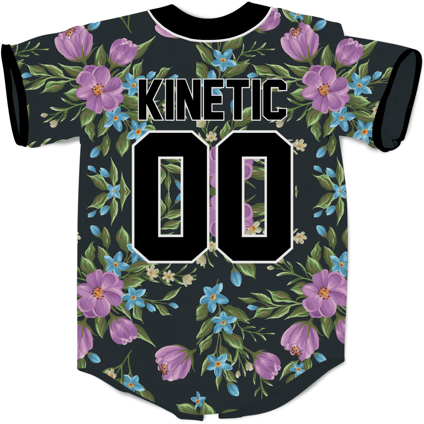 Acacia - Midnight Bloom Baseball Jersey - Kinetic Society
