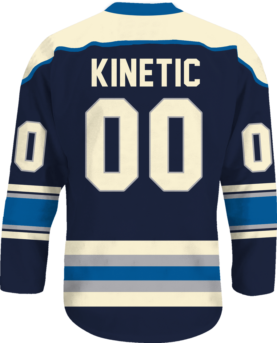 Zeta Psi - Blue Cream Hockey Jersey - Kinetic Society