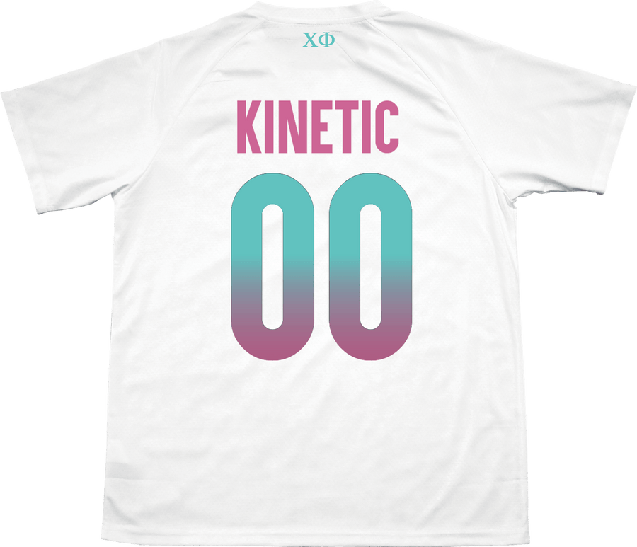 Chi Phi - White Candy Floss Soccer Jersey - Kinetic Society