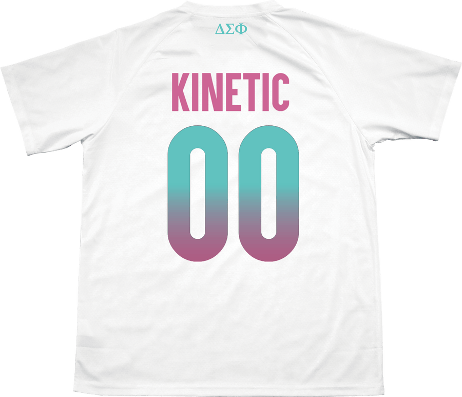 Delta Sigma Phi - White Candy Floss Soccer Jersey - Kinetic Society