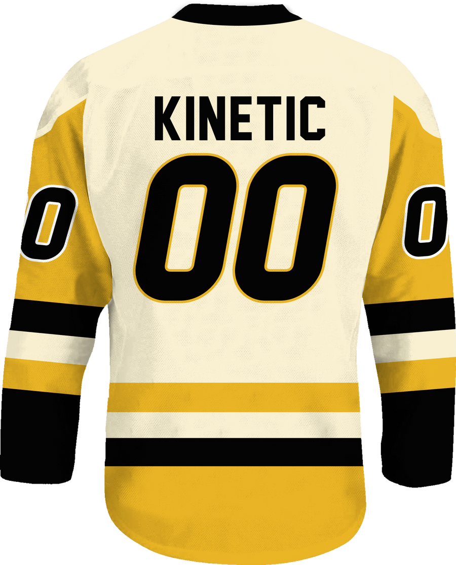 Psi Upsilon - Golden Cream Hockey Jersey - Kinetic Society