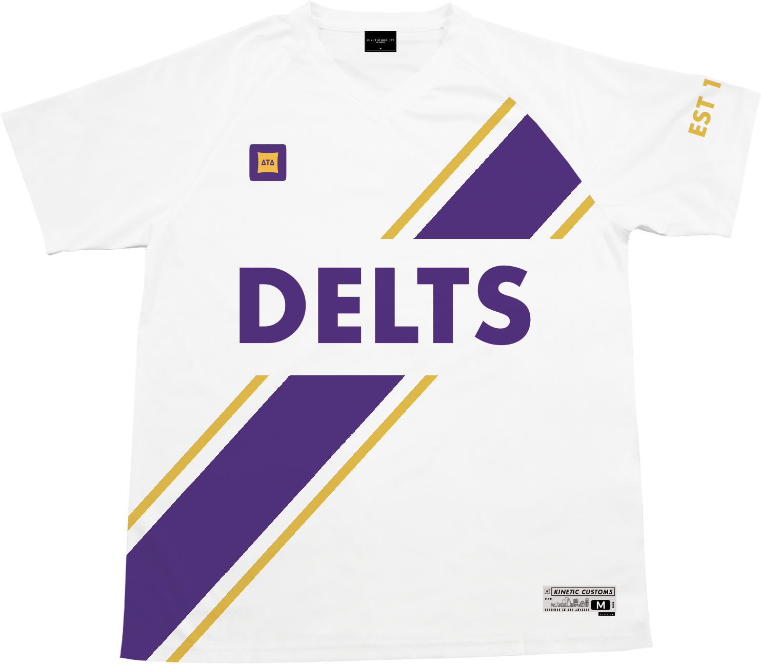 Delta Tau Delta - Home Team Soccer Jersey Soccer Kinetic Society LLC