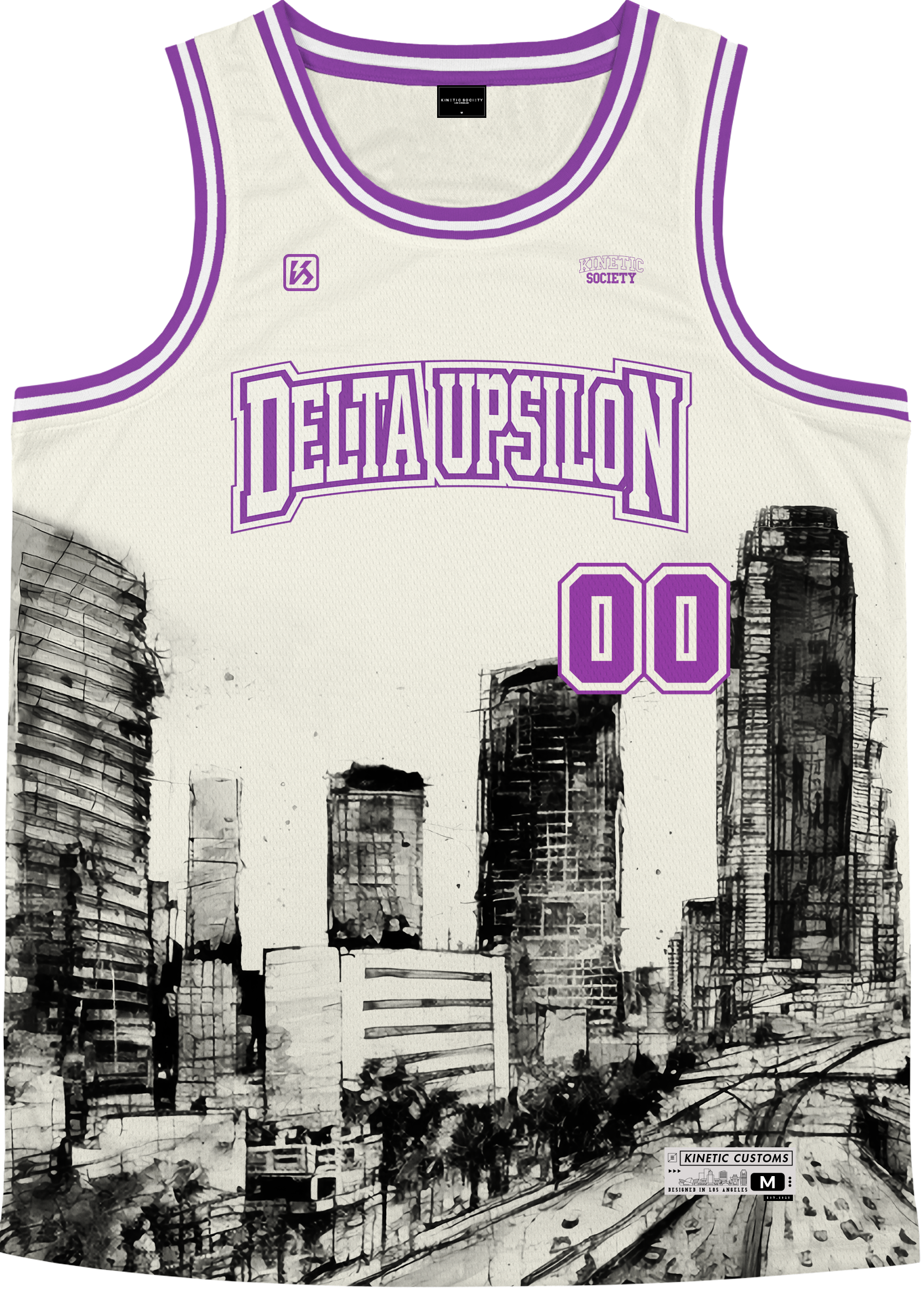 DELTA UPSILON - LA Rough Basketball Jersey