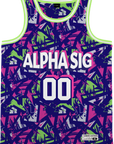 ALPHA SIGMA PHI - Purple Shrouds Basketball Jersey