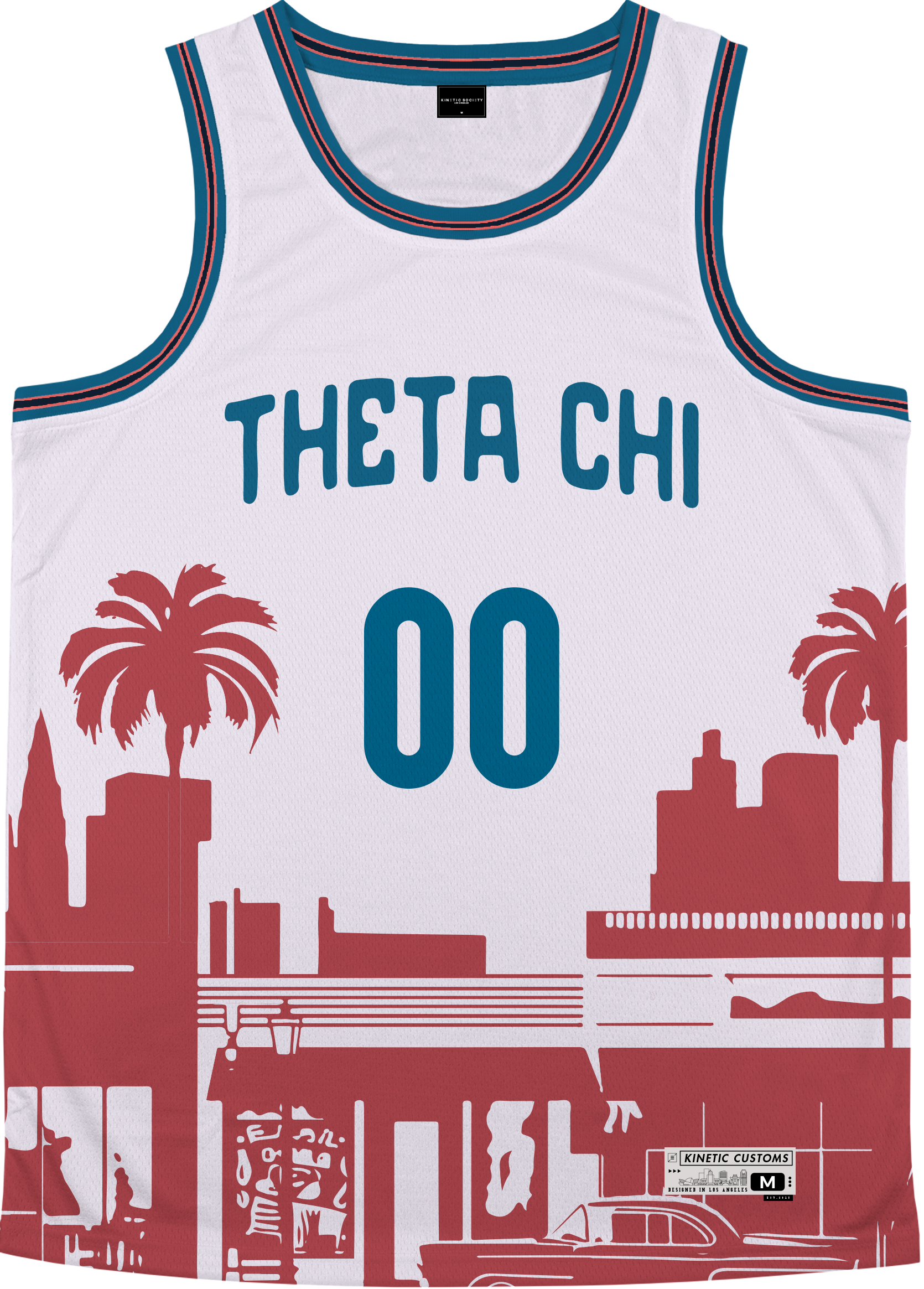 THETA CHI - Town Lights Basketball Jersey