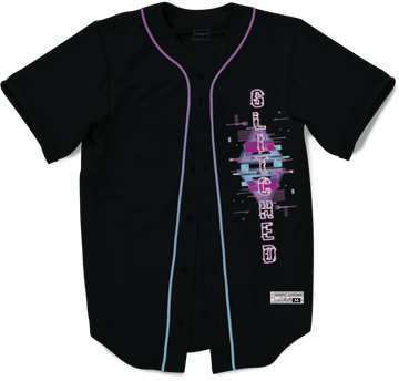 Kinetic ID - Glitched Vision Baseball Jersey Premium Baseball Kinetic Society LLC 